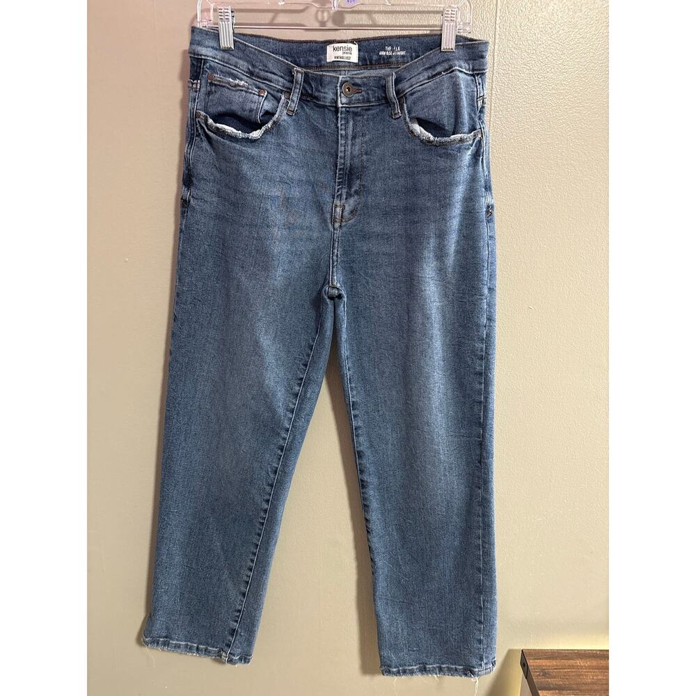 Kensie Jeans “The Ella” High Rise Straight Crop Jeans VintageLuxe Size M